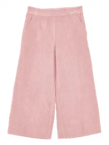 Вельветовые брюки широкого кроя Monnalisa, розовый