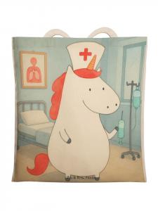 Mr. & Mrs. Panda Сумка на завязках с изображением медсестры-единорога    белого цвета