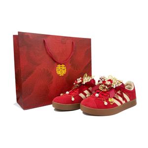 Adidas Кроссовки Vl Court Classic Eternal Love с амортизацией, износостойкие низкие скейтбордские унисекс красные