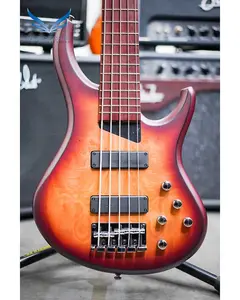 MTD Kingston Andrew Gouche 5-струнный - дымчато-темно-фиолетовый с кленовой корой и грифом из пурпурного дерева