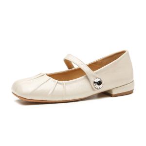 Ainer cat Chunky Heel Mary Jane Shoes 2cm Women's Ainer-cat, априкот