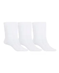 В упаковке 9 пар однотонных хлопковых женских носков Basix Punto Blanco, белый