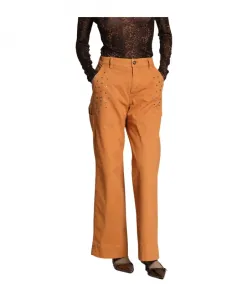 Широкие брюки-карго «Панама» с огненным рисунком Mason'S, оранжевый