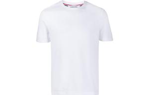 Футболка из хлопка с 4 полосками THOM BROWNE, белый