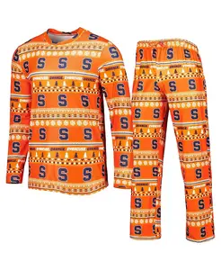 Мужской оранжевый спальный комплект Syracuse Orange Swivel с длинным рукавом и брюками Concepts Sport