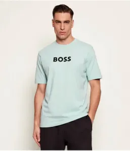 Футболка TS_Логотип regular fit Boss Green, небесно-голубой
