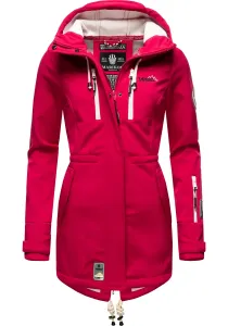 Функциональное пальто Marikoo "Zimtzicke", спортивная парка из софтшелла с капюшоном, фуксия