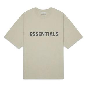 Футболка fw20 logo tee 'moss' Fear Of God Essentials, зеленый