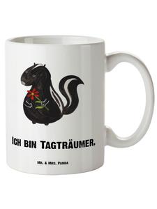 Кружка XL "Цветок сканка" с надписью белого цвета Mr. & Mrs. Panda