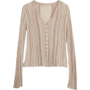 ELLE Кардиган женский в полоску с V-образным вырезом
