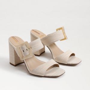 Сандалии Sam Edelman Dalton женские бежевые с квадратным носком и квадратным каблуком