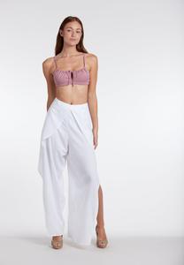 Брюки BASIC MIT WEITEN BEIN KNÖPFE Olympia, белый
