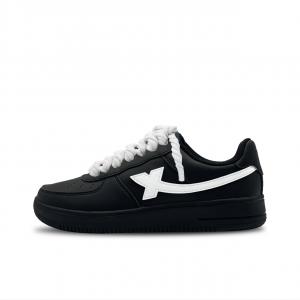 XTEP Кроссовки для скейтбординга Air Force 1 Slip Resistant, Abrasion Resistant, Lightweight, низкие, унисекс, черно-белые