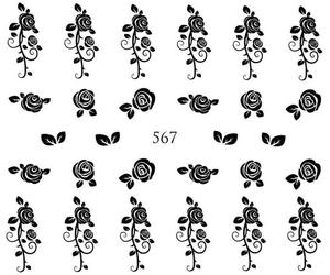 Водные наклейки для ногтей - №567, Raisin