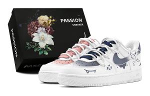 Air Force 1 Скейтборд Кроссовки Мужские Низкие розовый Nike, темно-синий