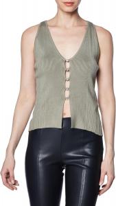 GUESS Женский свитер без рукавов с алфавитным шармом Meghen, Lichen Leaf Green