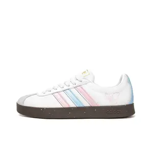 Антискользящие износостойкие низкие кеды для скейтбординга VL Court 2.0 Unisex розовый синий белый Adidas Neo, кедрово-красный