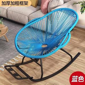 Fantasy Кресло-качалка из ротанга large bird's nest rocker - blue, новая улучшенная модель, толще и тяжелее