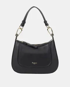 Женская сумка-полумесяц жесткого багета Naulover, черный