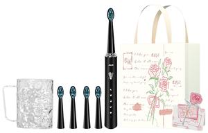 Электрическая зубная щетка Soundwave, перезаряжаемая, вибрационная зарядка постоянным током, полностью водонепроницаемый корпус, набор Beloved Set A11 AUX