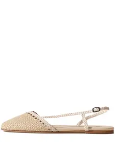 Плетеные сандалии Rondaia на плоской подошве Hereu, нейтральный