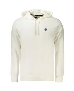 Белая хлопковая толстовка с капюшоном и культовым логотипом. North Sails, белый