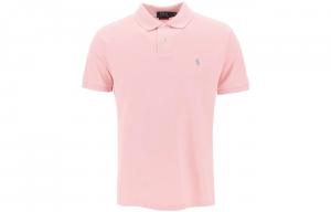Поло с прямым подолом и вышитым логотипом Polo Ralph Lauren, розовый