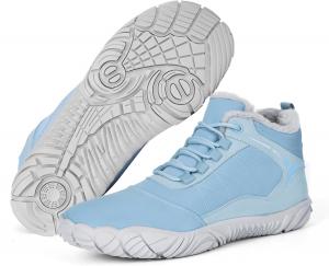 Оргон Зимние Босоножки-Сапоги для Снега для Женщин и Мужчин, Теплые Зимние Повседневные Снежные Ботинки для Походов, Женские и Мужские, Широкий Мыск, Ботинки до Щиколотки с Пятью Пальцами, Обувь с Нулевым Прогибом для Снега Orgone, Light Blue G5