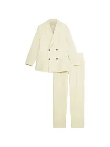 Двубортный костюм Marcello Fortela, бежевый
