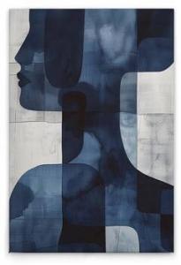 Картина на холсте A.S. Création Abstract Woman цвет blauweiss