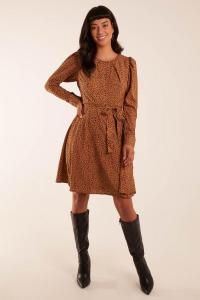 Мини-платье Skater с круглым вырезом Blue Vanilla, бежевый