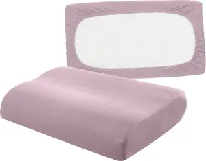 Чехол на подушку bellana "Universal Jersey", (2 шт.), подходит для подушек для поддержки шеи 80х40 см, цвет puder