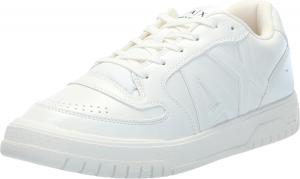 Мужские кожаные кеды Armani Exchange с низким верхом и шнуровкой, слоновая кость