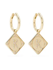 Серьга Bruno из желтого золота с бриллиантами Lauren Rubinski, золотой