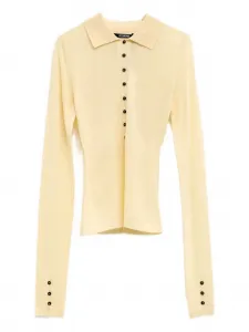Топ-поло с кнопками Jacquemus, желтый