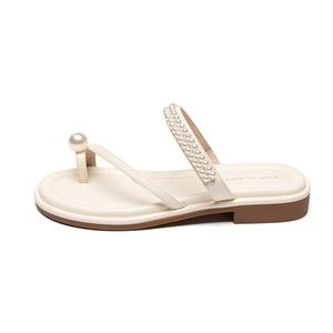 Женские сандалии с резиновой подошвой, нескользящие, с защитой от запаха ZHR, Beige