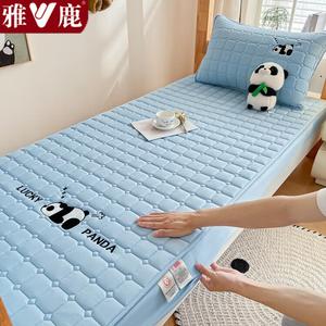 Yalu Комплект постельного белья из 3 предметов (простыня на резинке 150х200 см, 2 наволочки), цвет Panda Lying Down - Lake Blue, стеганый, класс A