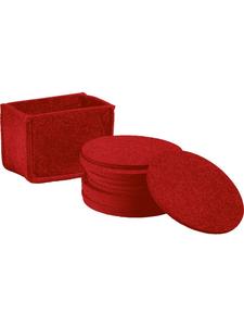 Erwin Müller Войлочные подставки под стаканы, набор из 13 штук, Beja, красного цвета