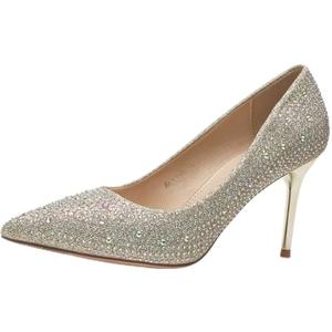 Женские туфли на тонком каблуке и высоком каблуке QITUMAUL, Gold[Heel Height 5Cm]