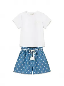 Комплект из шортов из шамбре TWINSET Kids, синий