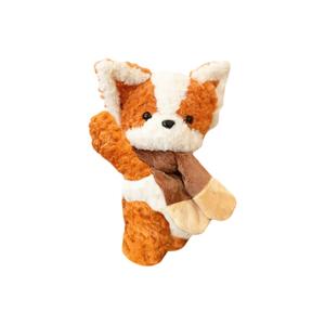 Плюшевая кукла щенок шарф 35 см высота FANNIKEER, оранжевый