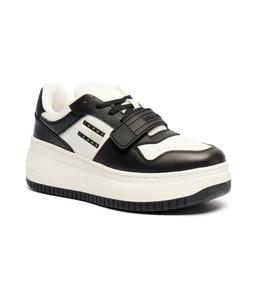 Кожаные кеды ретро корзина Tommy Jeans, черный