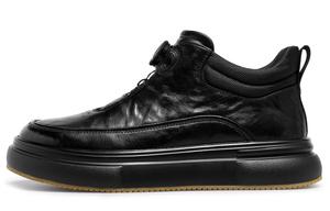 Desai Антискользящие износостойкие полувысокие скейтерские кроссовки мужские - Black-02, цвет Black-02