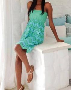 Платье-труба с юбкой крючком зеленого цвета JUDITH MARCH