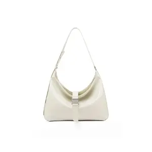 LA FESTIN Кожаная сумка для билетов через плечо шоппер унисекс большая разноцветная, Coconut Milk White