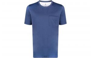 Футболка с коротким рукавом Brunello Cucinelli, синяя