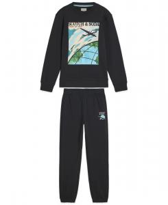 Детский комплект для мальчиков (2T-4T): футболка с графическим принтом и спортивные штаны SCOTCH & SODA, Black