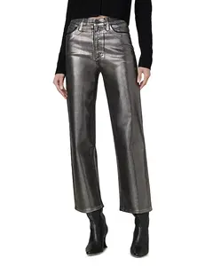 Укороченные джинсы Blake с широкими штанинами, окрашенные в цвет оловянной фольги. Joe'S Jeans, серебряный