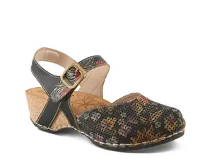 Сандалии на платформе L'Artiste Koraline, черный/разноцветный цветочный узор