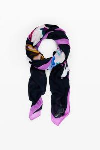 Прямоугольный шарф с цветочным узором